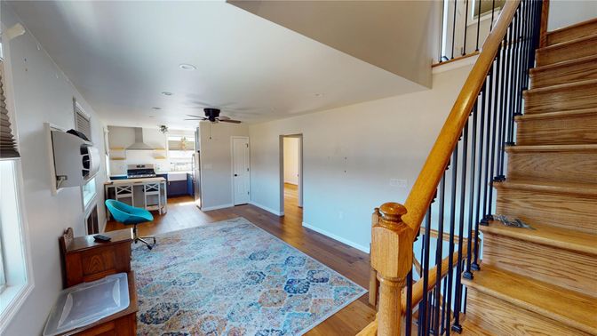 Home Office, Interior, Kitchen, Recessed Lighting, Wood Texture Flooring