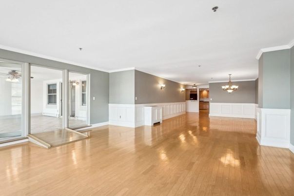 Chandelier, Empty room, Interior, Wood Texture Flooring
