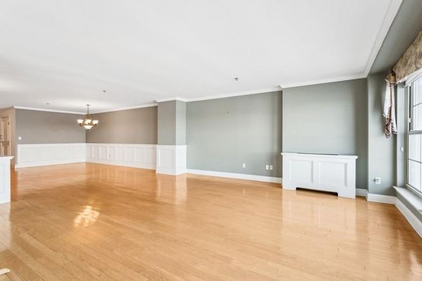 Chandelier, Empty room, Interior, Wood Texture Flooring