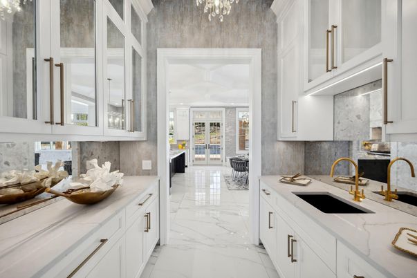 Interior, Kitchen, Marble, Recessed Lighting