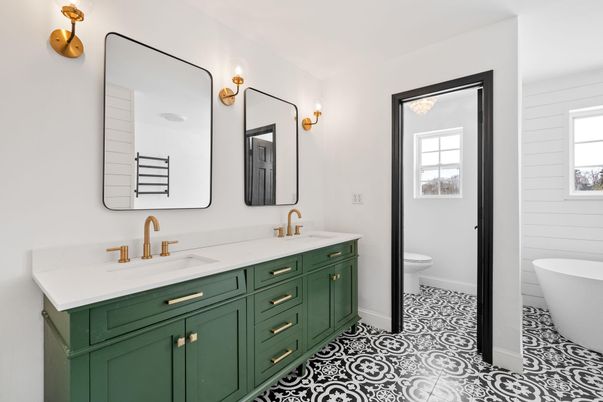 Bathroom, Dual Sink Vanities, Free Standing Baths, Interior