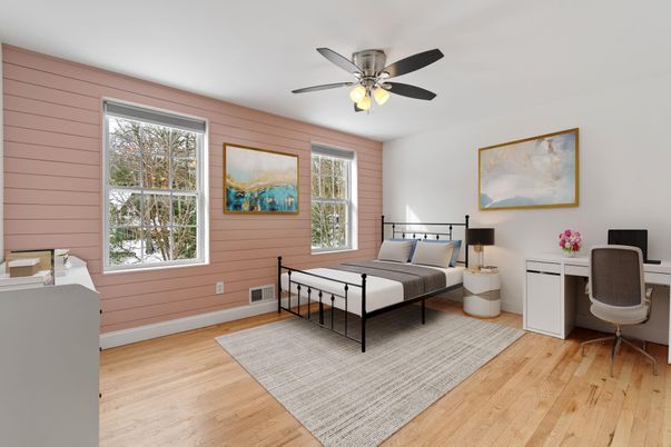 Bedroom, Home Office, Interior, Wood Texture Flooring