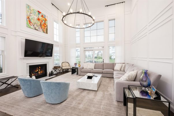 Chandelier, Fireplace, Interior, Living room, Pendant Lights