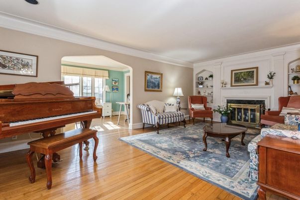 Fireplace, Interior, Living room, Piano, Wood Texture Flooring