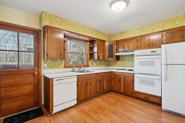 Interior, Kitchen, Wood Texture Flooring