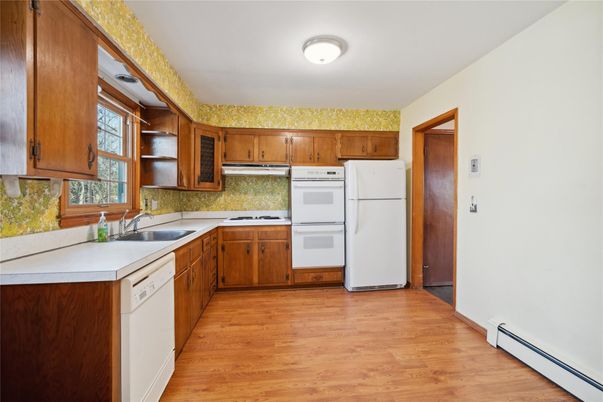 Interior, Kitchen, Wood Texture Flooring