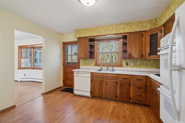 Interior, Kitchen, Wood Texture Flooring