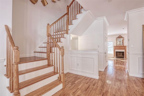 Fireplace, Interior, Wood Texture Flooring