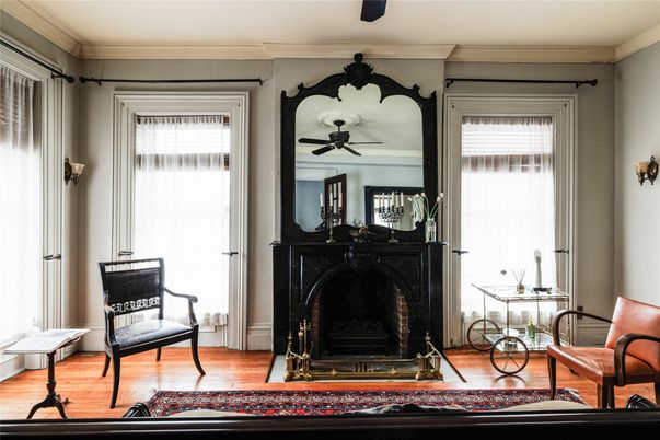 Fireplace, Interior, Wood Texture Flooring