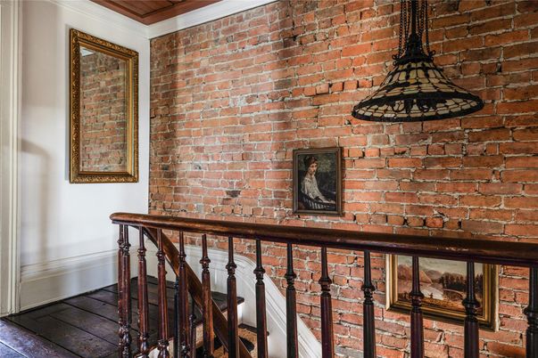 Interior, Stone Walls, Wood Texture Flooring