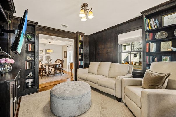 Dining room, Interior, Living room, Pendant Lights, Wood Texture Flooring