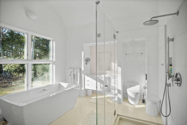 Bathroom, Free Standing Baths, Glass Shower, Interior