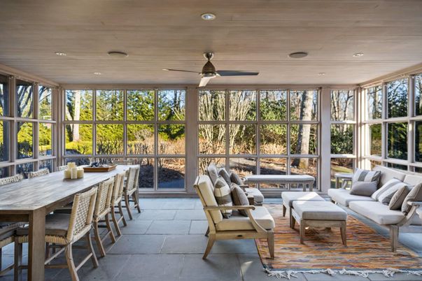 Dining room, Interior, Recessed Lighting, Sun Room