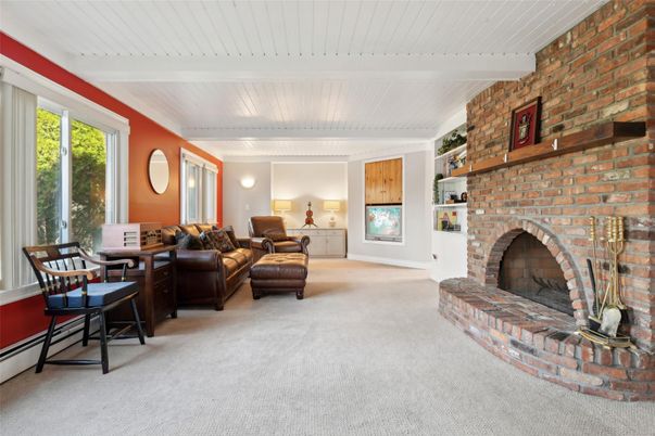Fireplace, Interior, Living room, Stone Walls