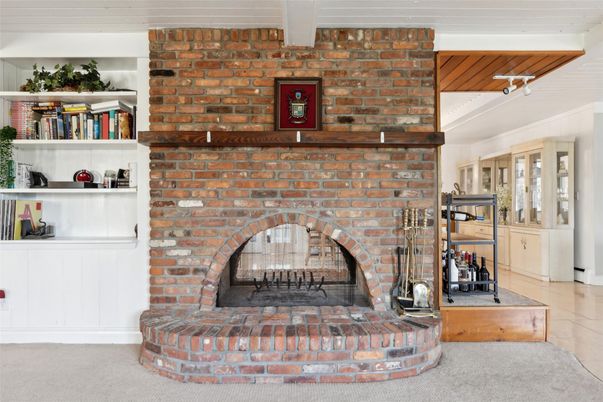 Fireplace, Interior, Stone Walls
