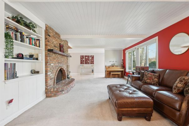 Fireplace, Interior, Living room, Stone Walls
