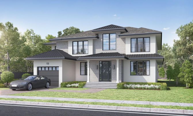 Attached, Exterior, Facade, Modern