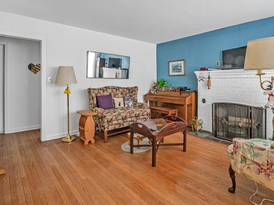 Fireplace, Interior, Living room, Piano, Wood Texture Flooring