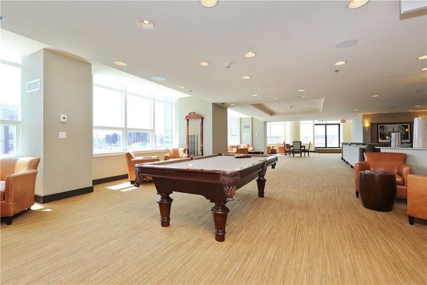 Billiard Table, Game Room, Interior, Recessed Lighting