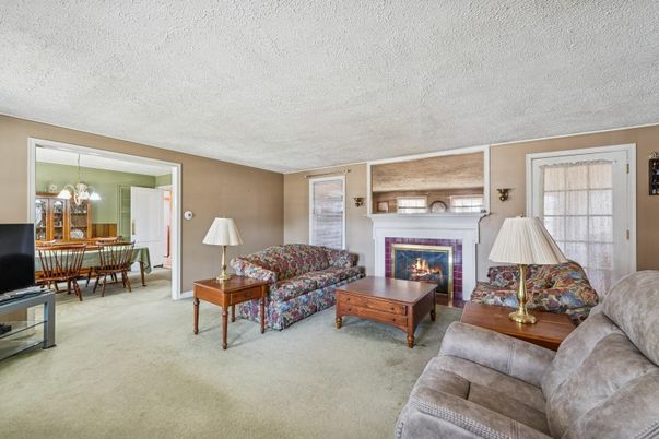 Dining room, Fireplace, Interior, Living room