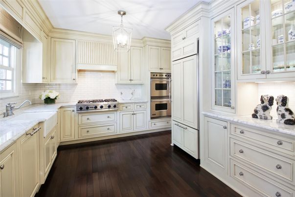 Interior, Kitchen, Pendant Lights, Stainless Steel Appliances, Wood Texture Flooring