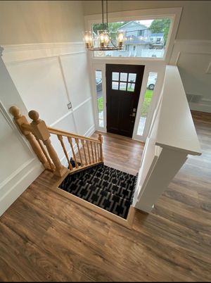 Chandelier, Interior, Wood Texture Flooring