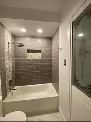 Bathroom, Interior, Recessed Lighting