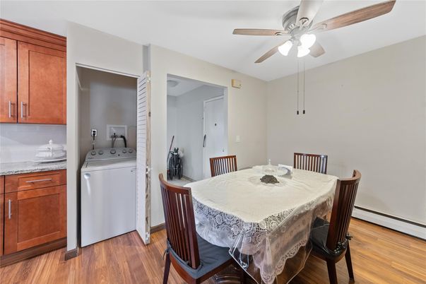 Dining room, Interior, Washer, Wood Texture Flooring