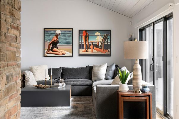 Interior, Living room, Stone Walls