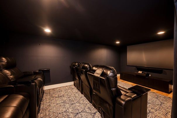 Home Theatre Room, Interior, Projection Screen, Recessed Lighting, Theatre Room