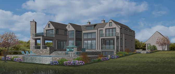 Backyard, Exterior, Facade, French Provincial