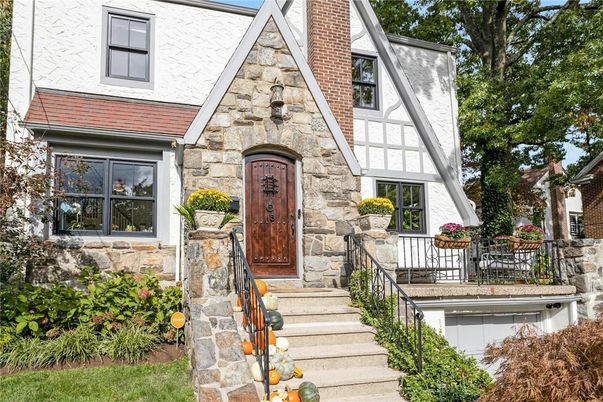 Exterior, Facade, Brick Facade, Tudor Revival