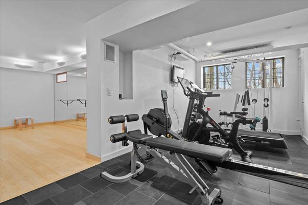 Fitness Equipment, Interior, Recessed Lighting, Wood Texture Flooring