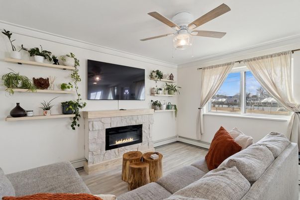 Fireplace, Interior, Living room, Wood Texture Flooring