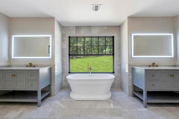 Bathroom, Dual Sink Vanities, Free Standing Baths, Interior