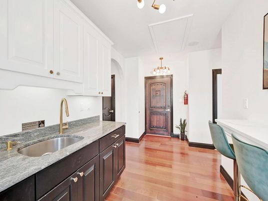 Chandelier, Interior, Kitchen, Wood Texture Flooring