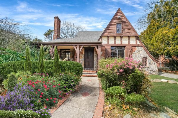 Exterior, Facade, Brick Facade, Tudor Revival