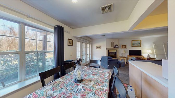 Dining room, Fireplace, Interior, Living room