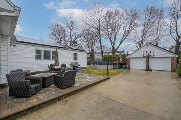 Backyard, Detached Garage, Exterior, Solar Panels
