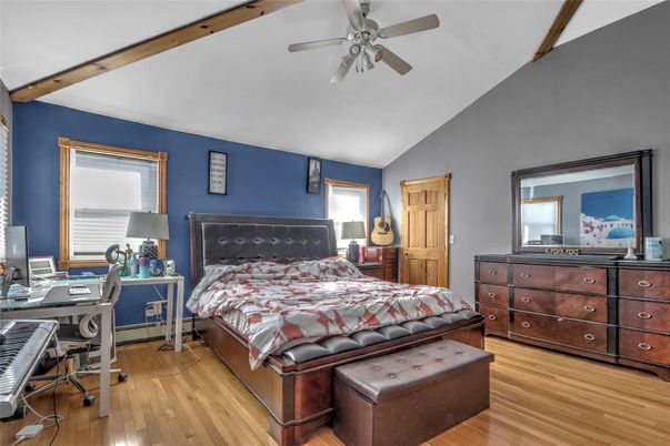 Bedroom, Home Office, Interior, Wooden Beams, Wood Texture Flooring
