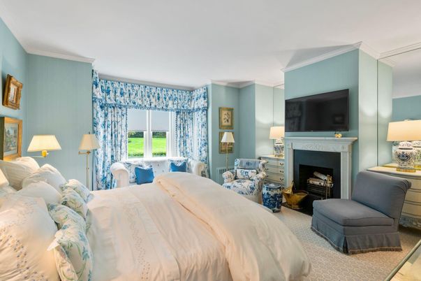 Bedroom, Fireplace, Interior
