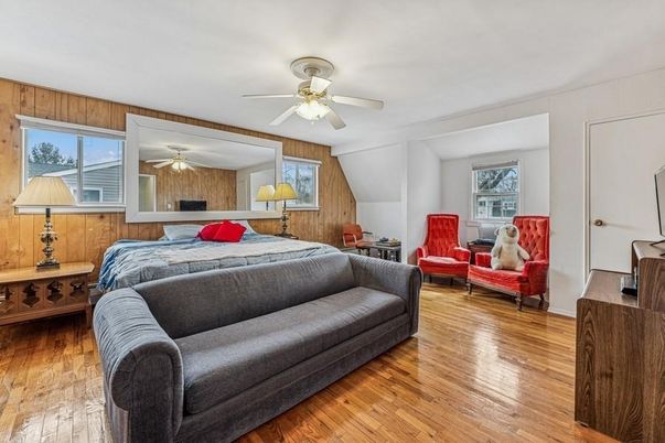 Bedroom, Interior, Wood Texture Flooring, Wooden Walls