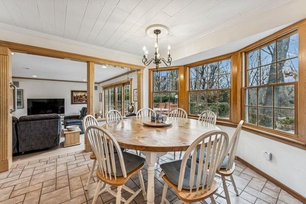 Chandelier, Dining room, Interior, Living room, Recessed Lighting