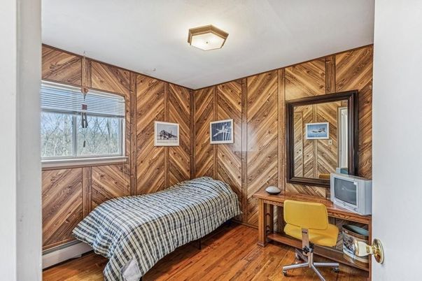 Bedroom, Interior, Wood Texture Flooring, Wooden Walls