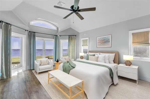 Bedroom, Interior, Water, Wood Texture Flooring
