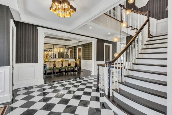 Chandelier, Dining room, Interior, Pendant Lights, Recessed Lighting