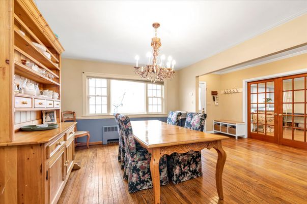 Chandelier, Dining room, Interior, Wood Texture Flooring