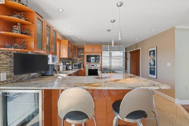Interior, Kitchen, Pendant Lights, Recessed Lighting, Stainless Steel Appliances