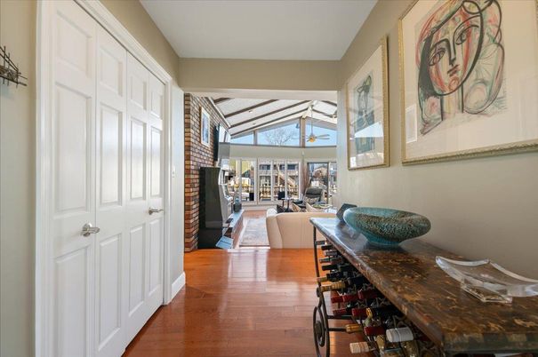 Dining room, Fireplace, Interior, Living room, Wood Texture Flooring