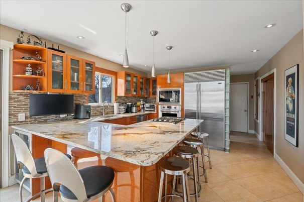 Interior, Kitchen, Pendant Lights, Recessed Lighting, Stainless Steel Appliances